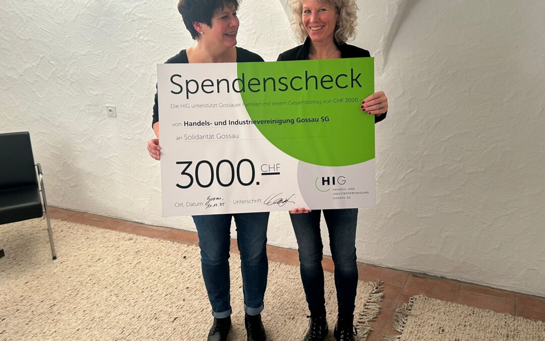 HIG setzt sich erneut für «Solidarität Gossau» ein
